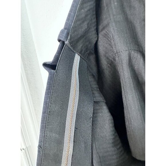 Men's Roundtree  & Yorke‎ Blue Chino Pants Pincheck Wool Pleated Size 38 x 32 - Picture 5 of 8